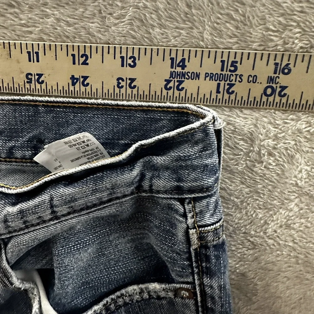 American Eagle Outfitters‎ Distressed Patchwork Jeans Mens 29x32 Blue Straight